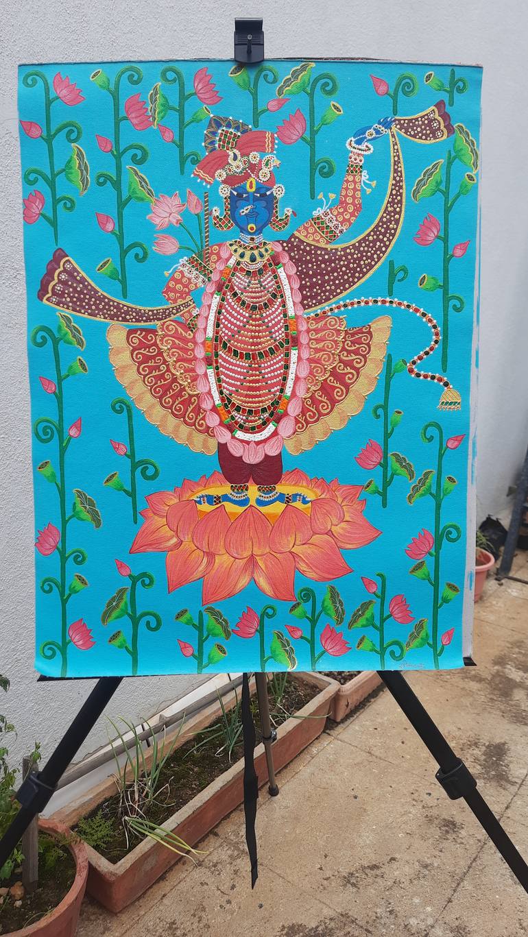 Original Folk Classical Mythology Painting by Seemantaparna Ghosh