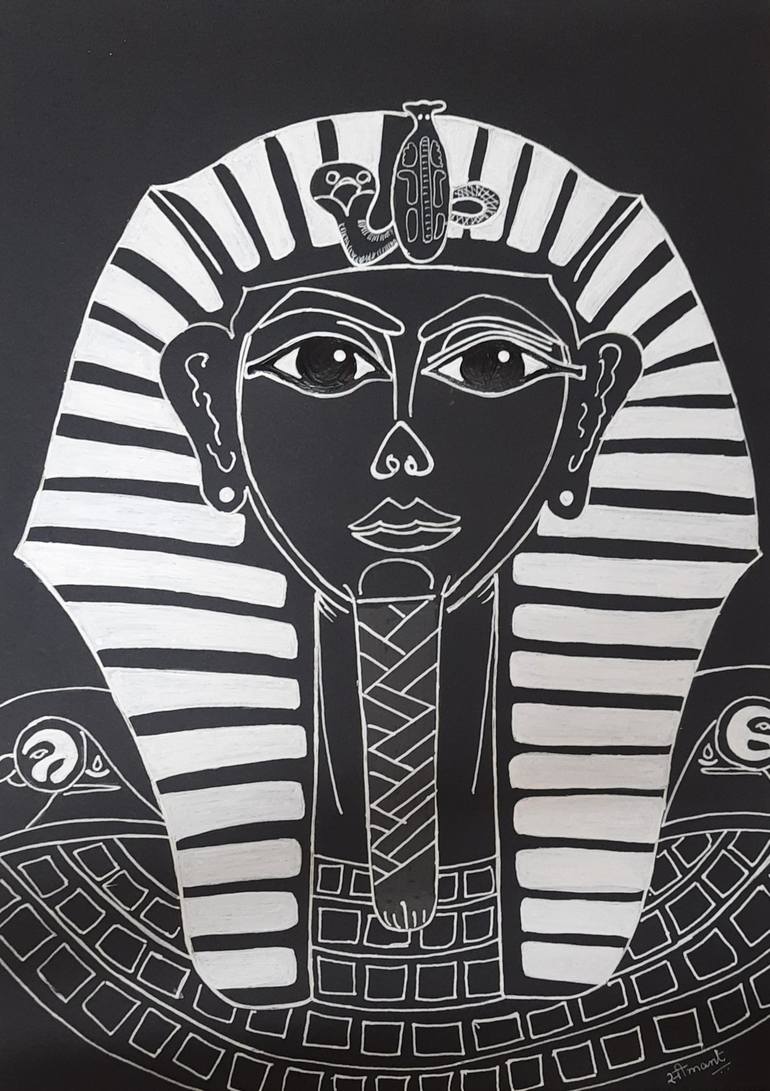 egyptian pharaoh mask tattoo