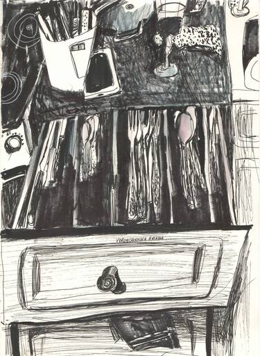 Print of Expressionism Kitchen Drawings by Natasha Voronchikhina