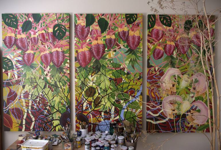 Original Surrealism Nature Painting by Roberta Pizzi
