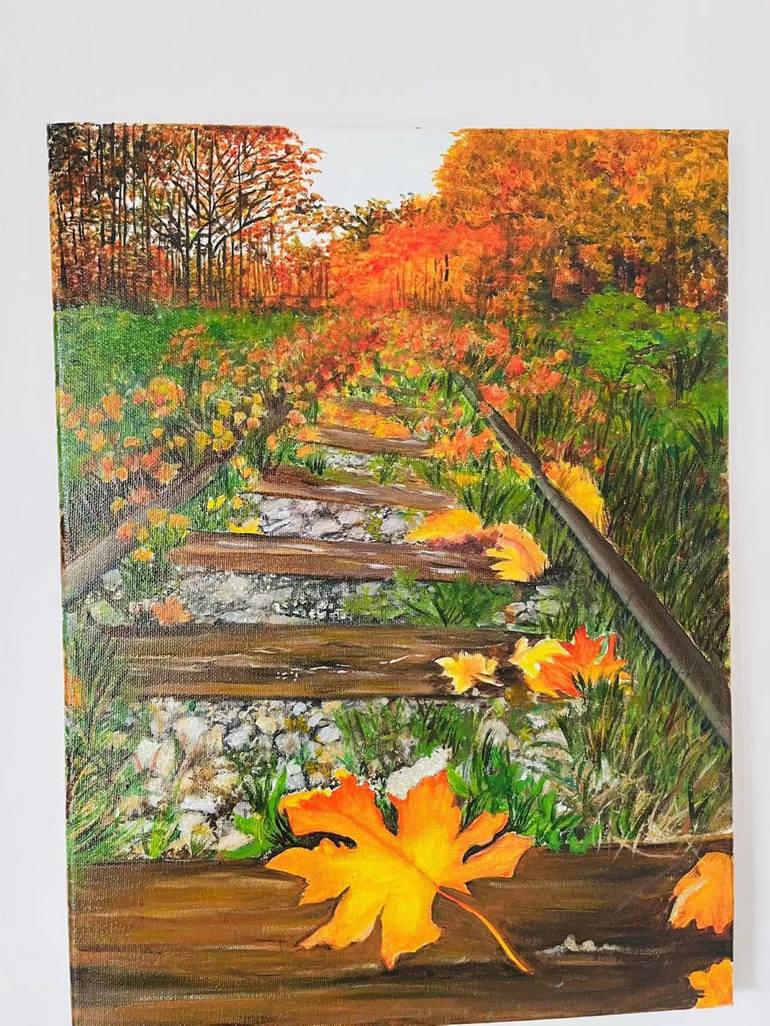 Original Impressionism Nature Painting by Alishba Imran