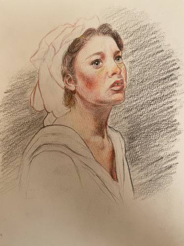 Original Portraiture Women Drawings by Alejandro Duarte