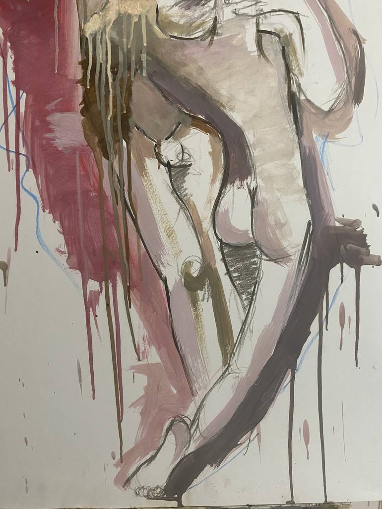 Original Expressionism Nude Painting by Alejandro Duarte