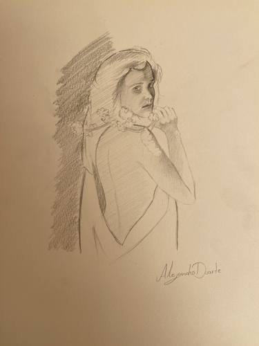 Original Portraiture Women Drawings by Alejandro Duarte