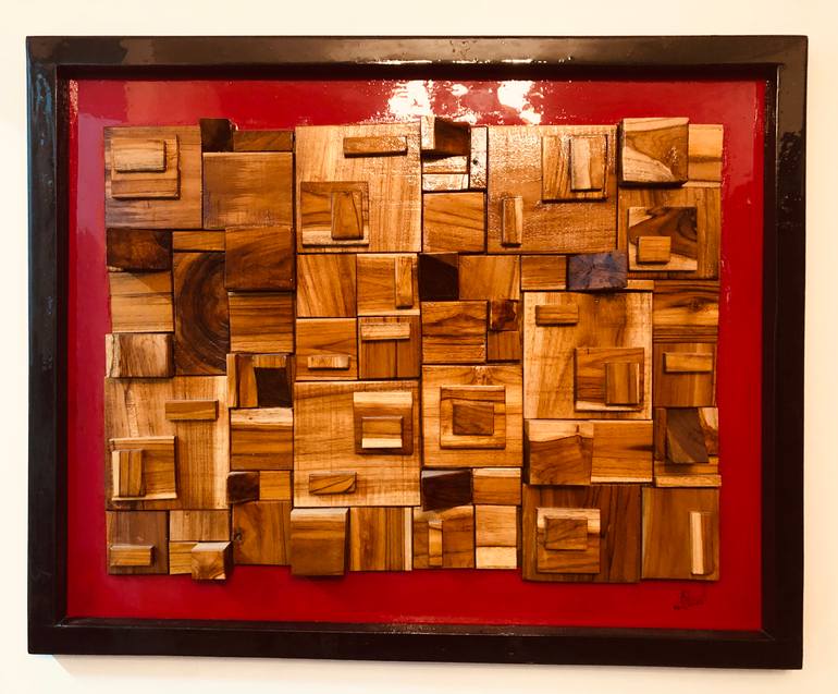 Original Abstract Geometric Collage by Kartik Singh