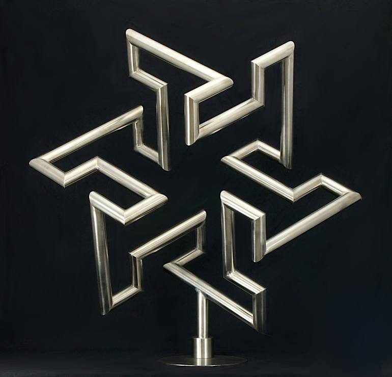 Original Abstract Expressionism Geometric Sculpture by W A Stanggaßinger