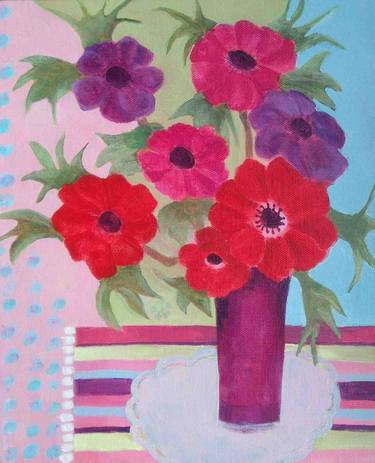 Original Floral Paintings by Jan Sadler