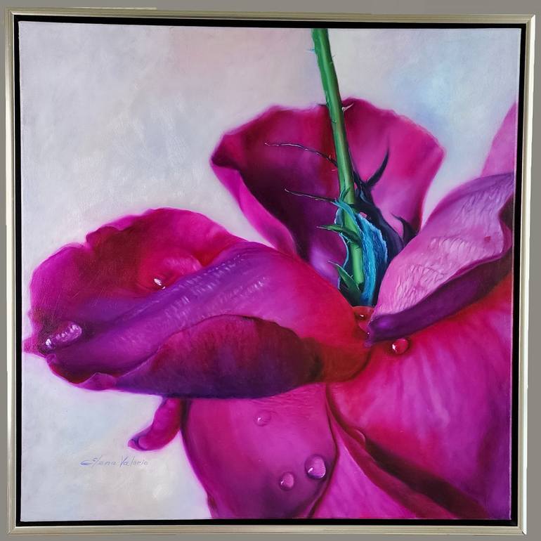 Original Fine Art Floral Painting by Elena Valerie