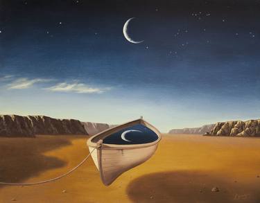 Print of Surrealism Boat Paintings by Jim and Lynn Lemyre