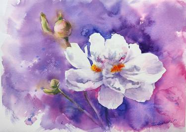 Original Fine Art Floral Paintings by Elzbieta Gribova