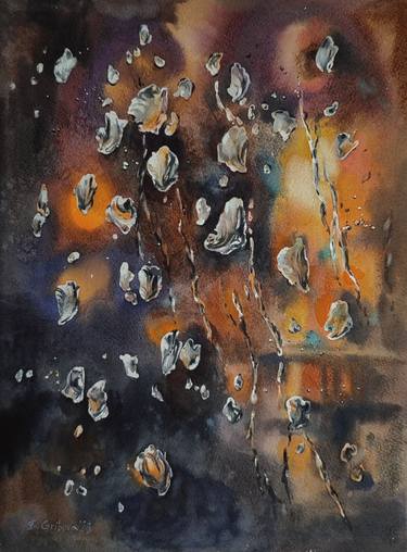 Original Abstract Water Paintings by Elzbieta Gribova