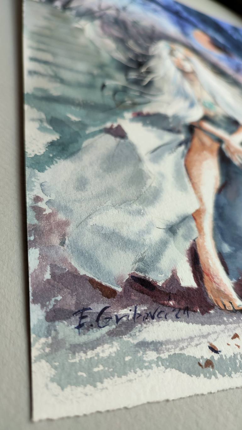 Original Contemporary Fantasy Painting by Elzbieta Gribova