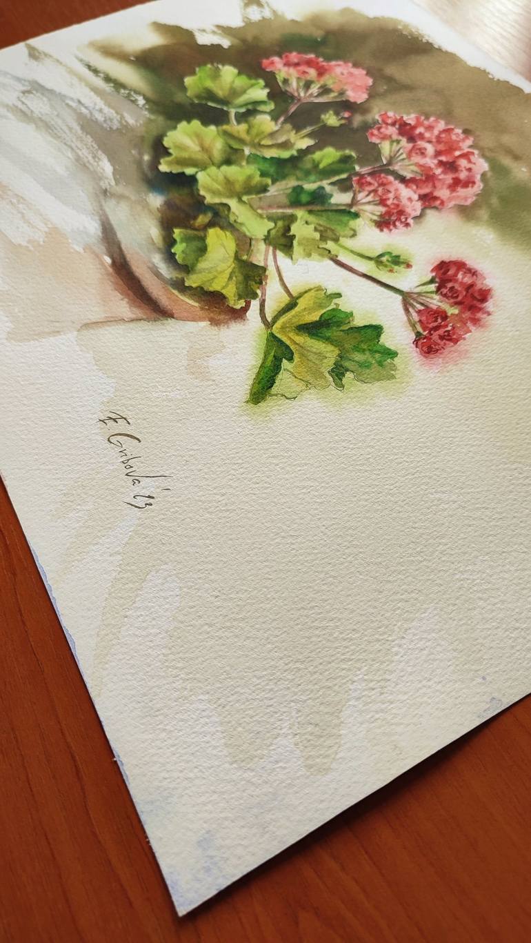 Original Floral Painting by Elzbieta Gribova