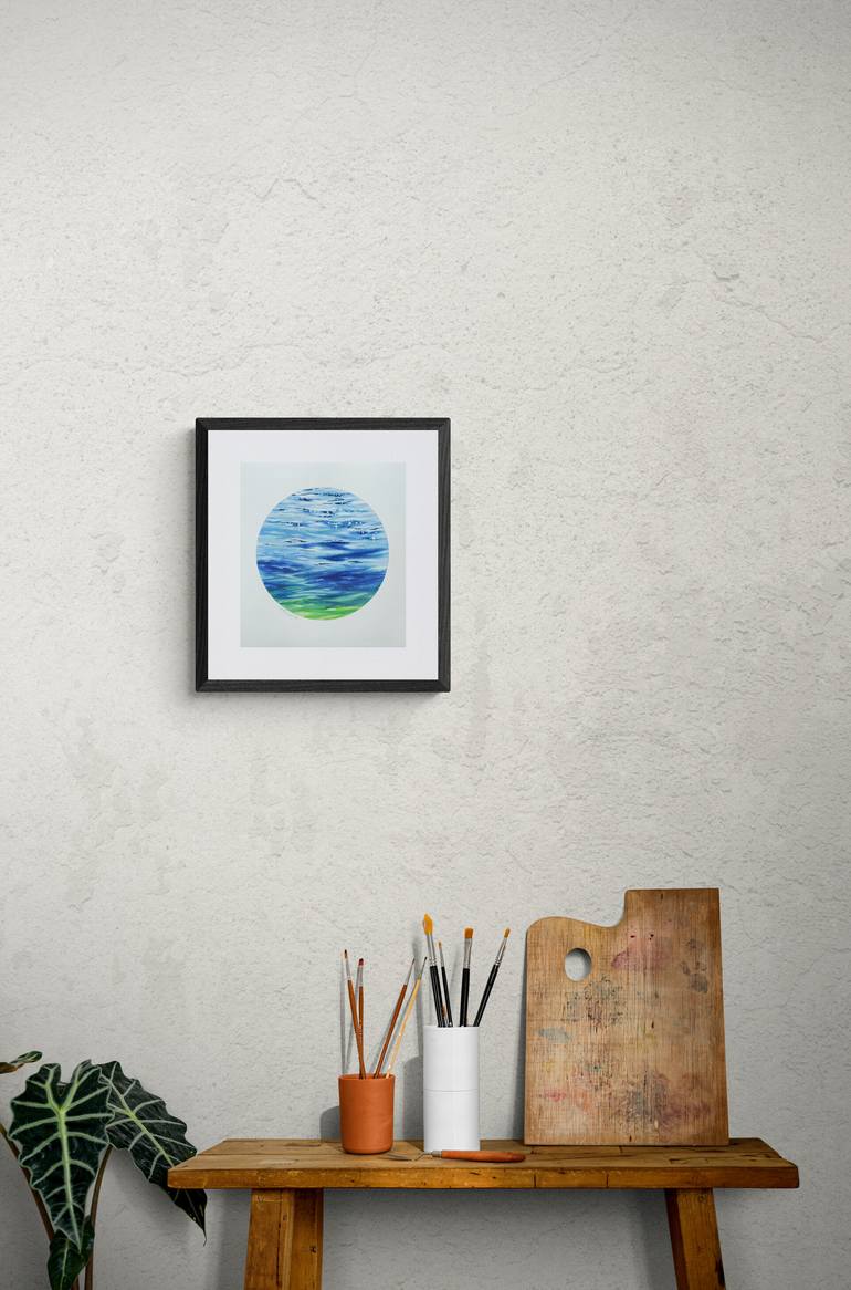 Original Abstract Expressionism Water Painting by Elzbieta Gribova