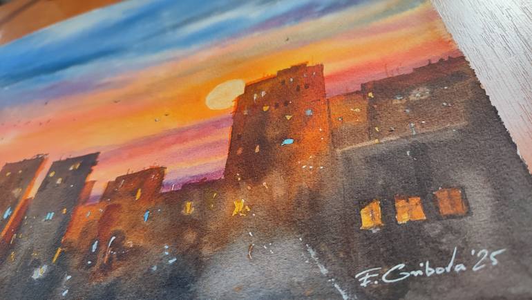 Original Contemporary Landscape Painting by Elzbieta Gribova