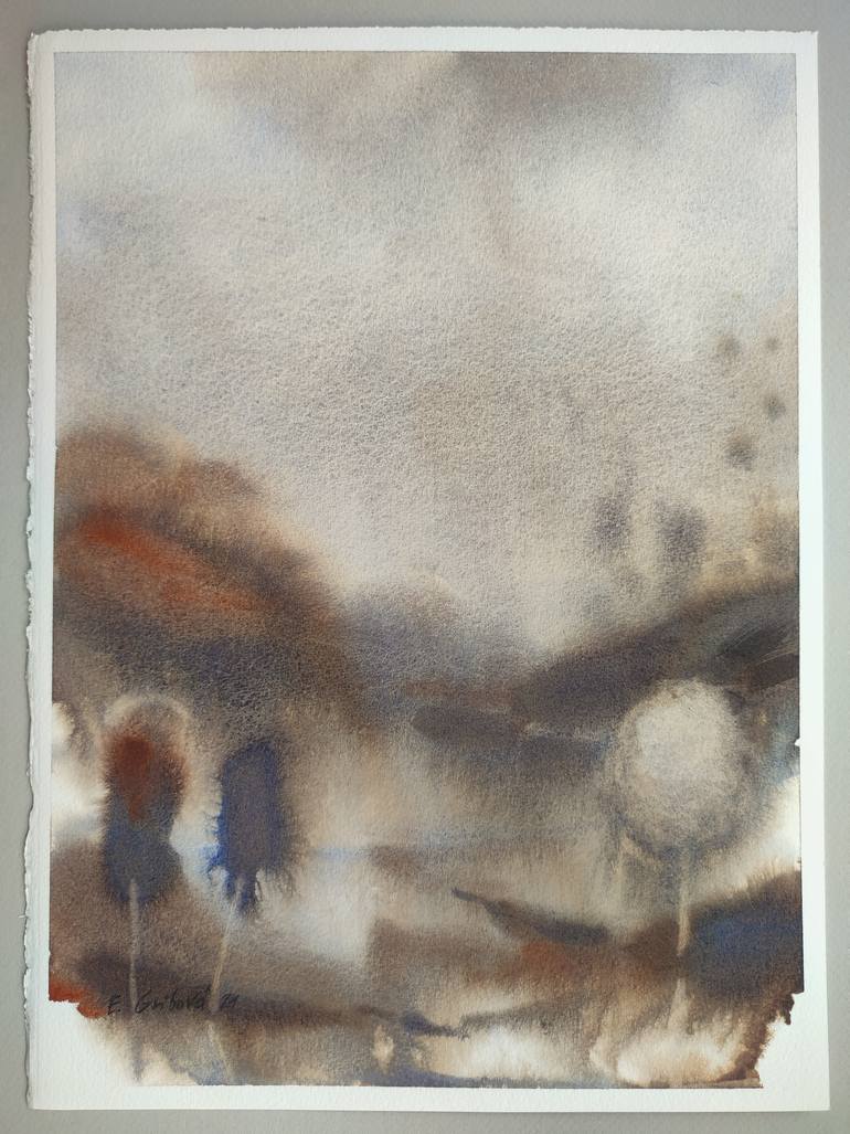 Original Abstract Nature Painting by Elzbieta Gribova