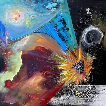Original Abstract Outer Space Paintings by Marzena Bukowska
