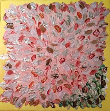 Original Abstract Floral Painting by Spialuna Artist