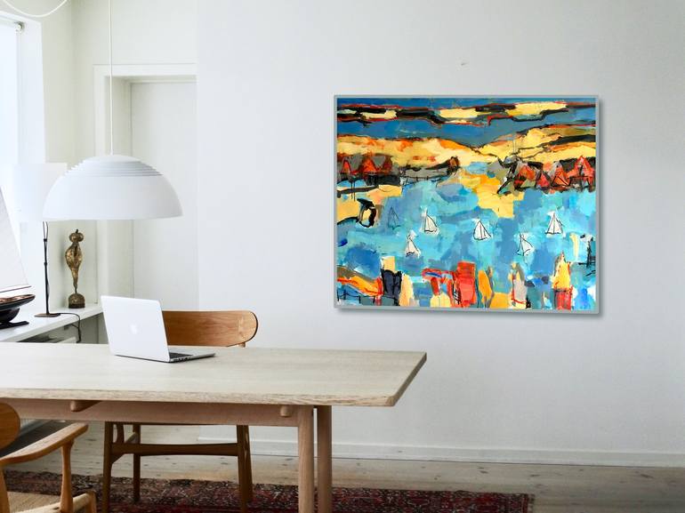 Original Abstract Expressionism Seascape Painting by Per Anders