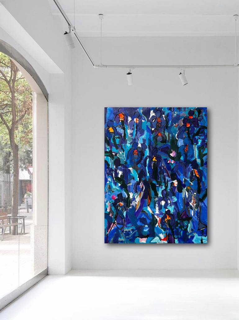 Original Abstract Expressionism Floral Painting by Per Anders