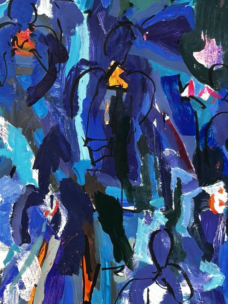 Original Abstract Expressionism Floral Painting by Per Anders