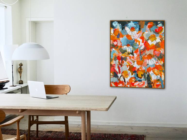 Original Abstract Expressionism Floral Painting by Per Anders