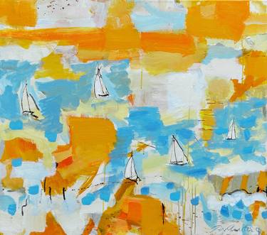 Original Abstract Expressionism Seascape Paintings by Per Anders