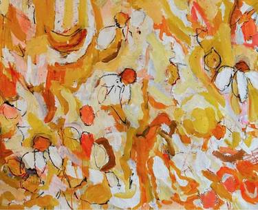 Original Expressionism Floral Painting by Per Anders