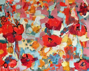 Original Abstract Expressionism Floral Paintings by Per Anders