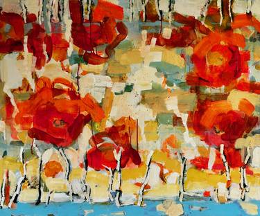 Original Abstract Expressionism Garden Paintings by Per Anders