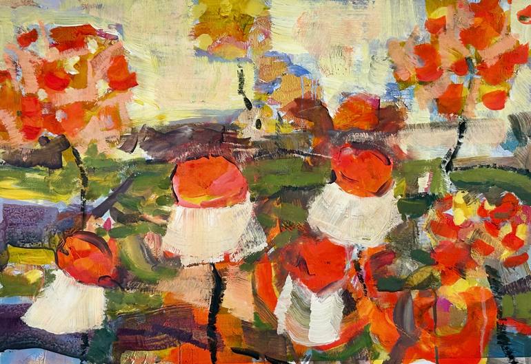 Original Abstract Expressionism Garden Paintings by Per Anders