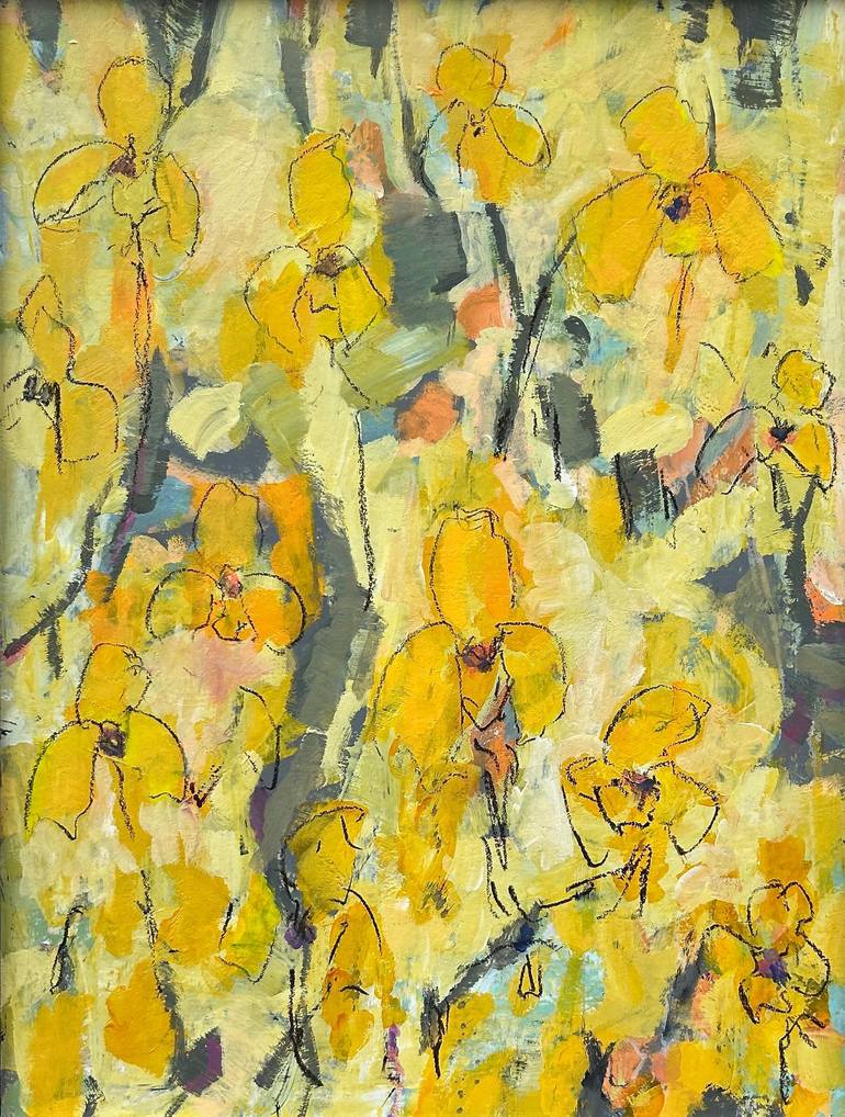 Original Abstract Expressionism Floral Paintings by Per Anders