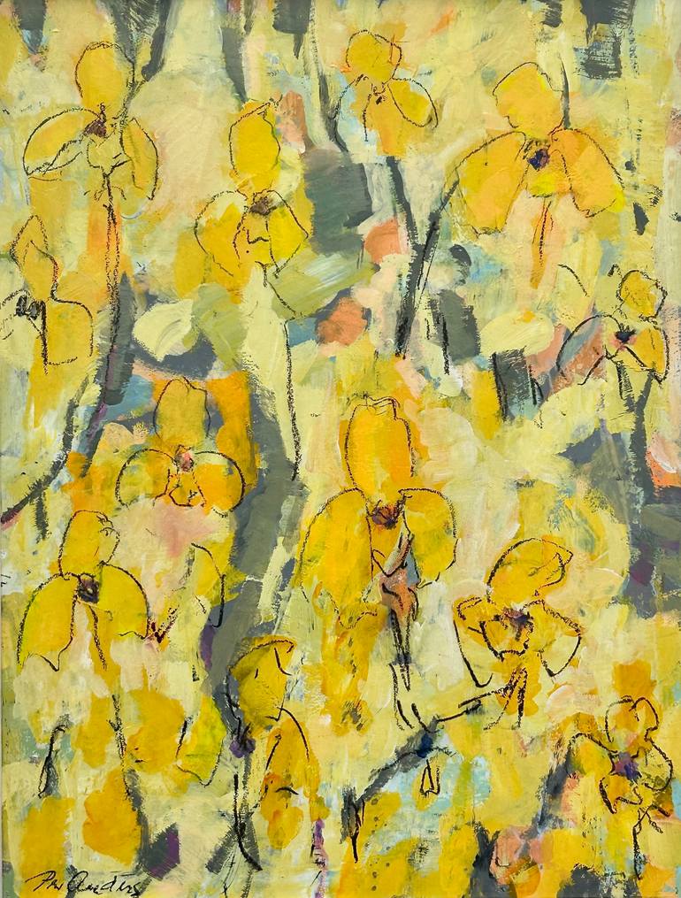 Original Abstract Expressionism Floral Painting by Per Anders