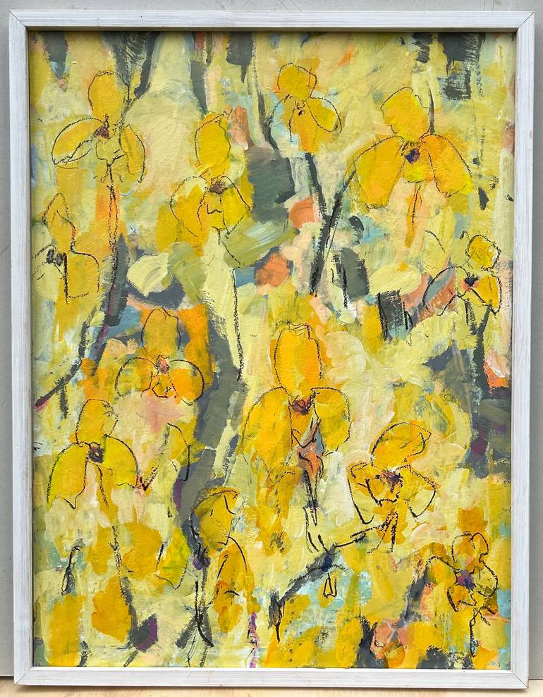 Original Abstract Expressionism Floral Painting by Per Anders