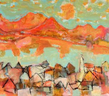 Original Abstract Expressionism Landscape Painting by Per Anders