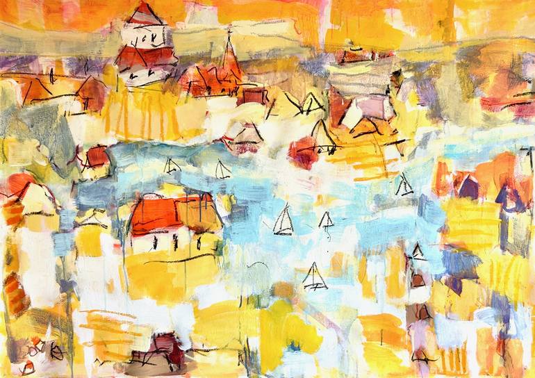 Original Abstract Expressionism Landscape Paintings by Per Anders