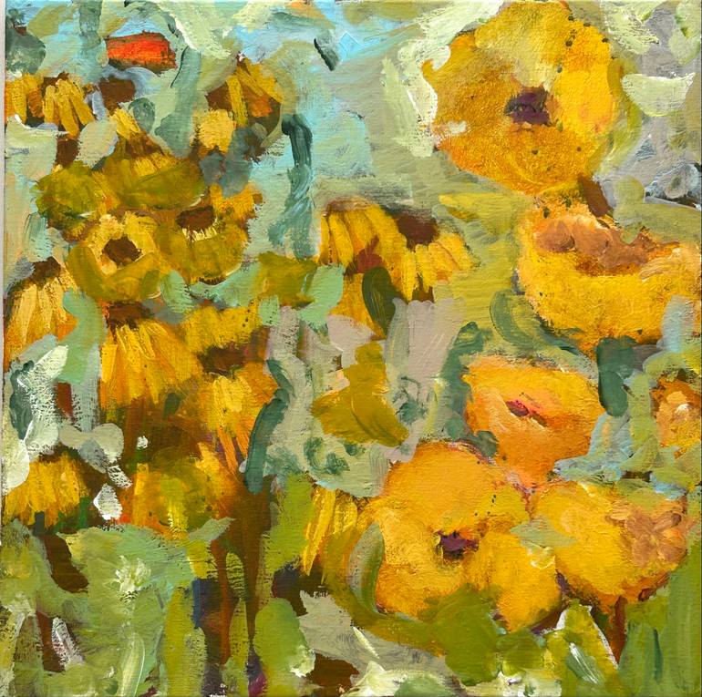 Print of Abstract Expressionism Floral Painting by Per Anders