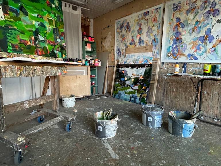 Original Abstract Expressionism Nature Painting by Per Anders