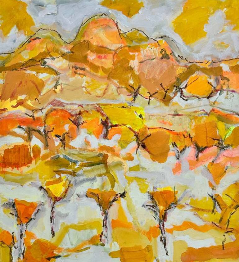 Original Abstract Expressionism Landscape Painting by Per Anders