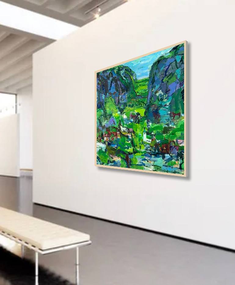 Original Abstract Expressionism Landscape Painting by Per Anders