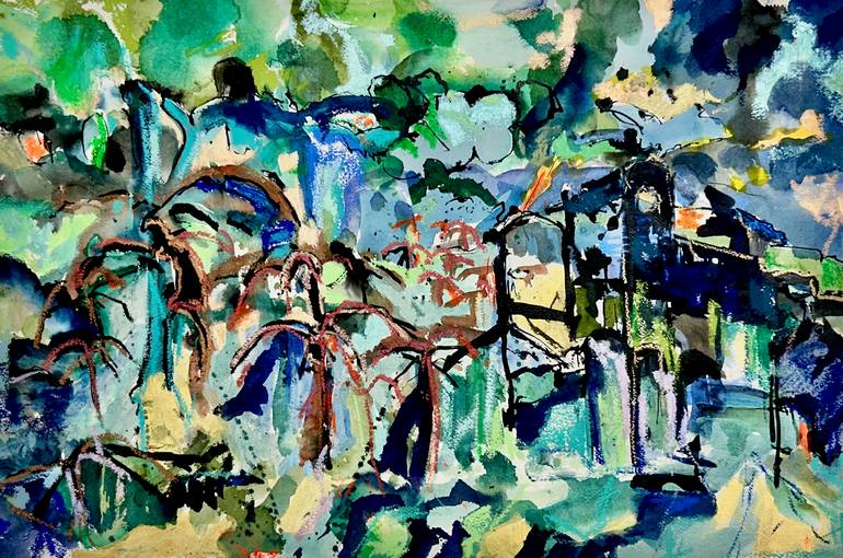 Original Abstract Expressionism Landscape Painting by Per Anders
