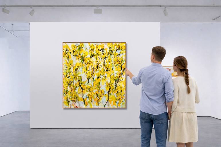 Original Abstract Expressionism Floral Painting by Per Anders