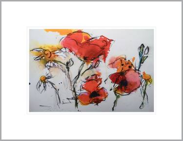 Original Abstract Expressionism Floral Paintings by Per Anders