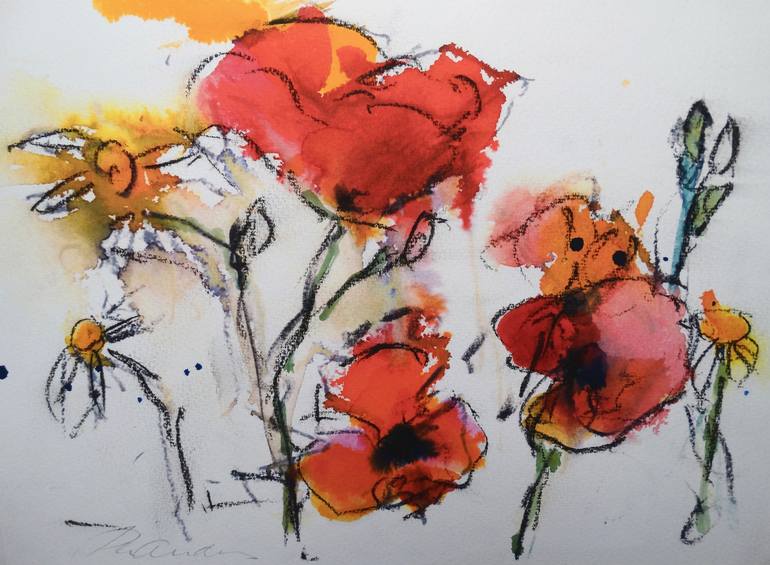 Original Floral Painting by Per Anders