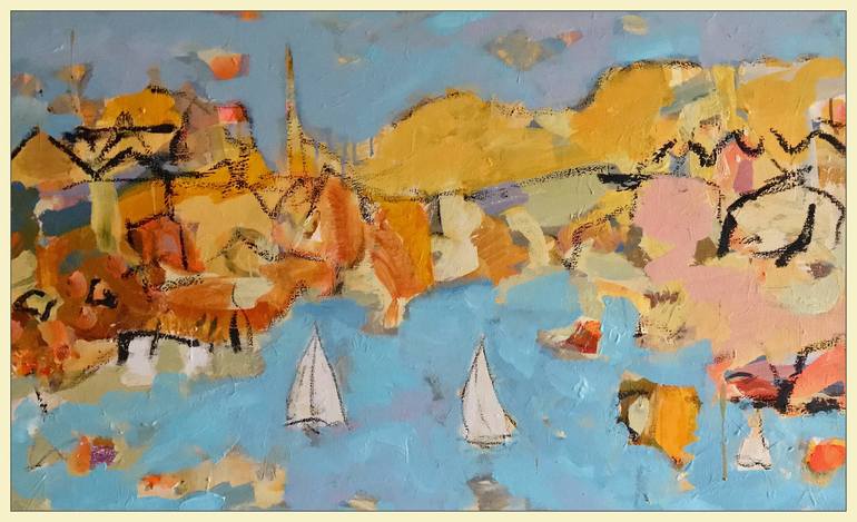 Original Abstract Expressionism Landscape Painting by Per Anders