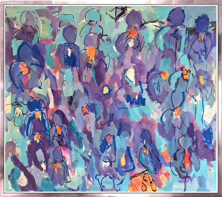 Original Abstract Floral Painting by Per Anders