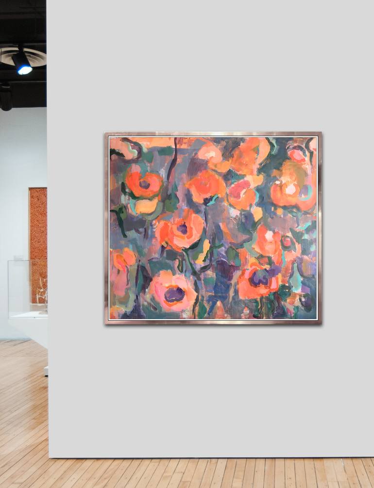 Original Abstract Expressionism Floral Painting by Per Anders