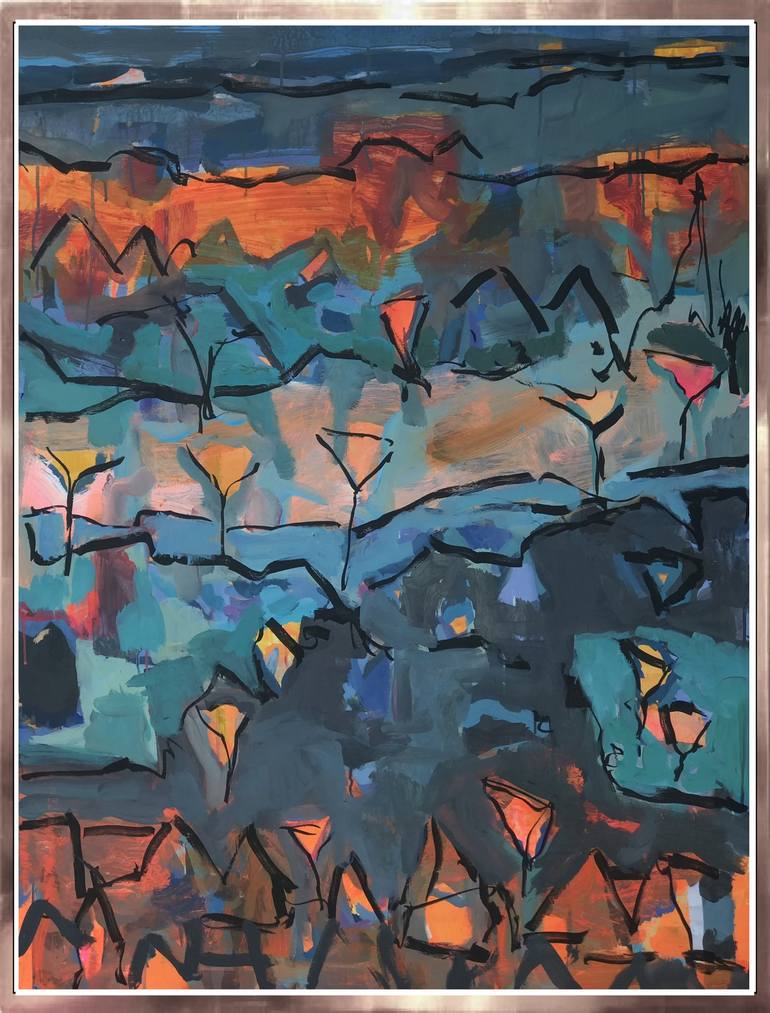 Original Abstract Expressionism Landscape Painting by Per Anders