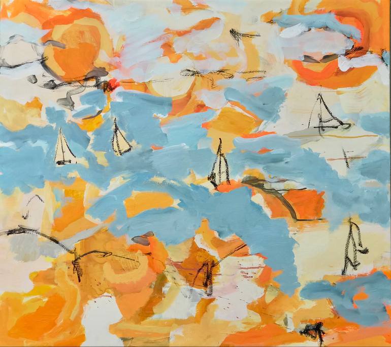 Original Abstract Expressionism Seascape Painting by Per Anders