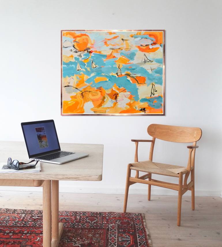 Original Abstract Expressionism Seascape Painting by Per Anders